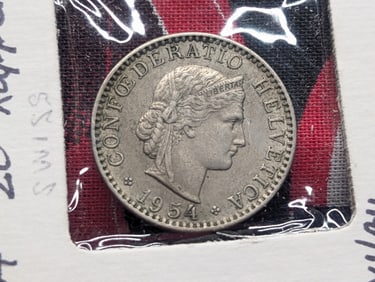 1954 Switzerland- 20 Rappen
