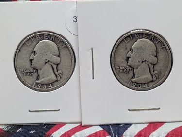 1934 P & D Washington Quarters, Second Year of Series