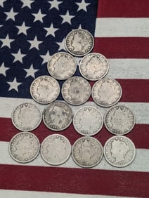 (14) Liberty V Nickels 1906, (5) 1907, (4) 1908, (1) 1910, (3) 1911