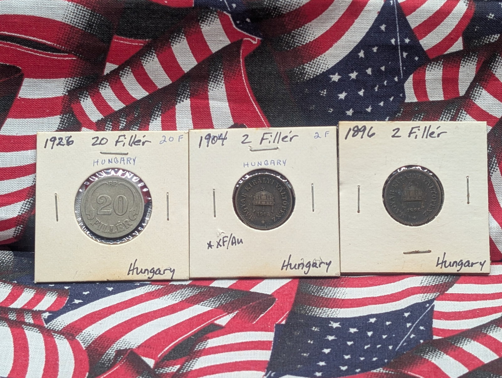 1896, 1904 Hungary 2 Filler, 1926 Hungary 20 Filler: 1896, 1904 Hungary 2 Filler, 1926 Hungary 20 Filler