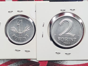 1946 Hungary 1 Forint, 1946 Hungary 2 Forint