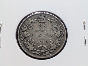 1919 Canada Quarter, .925 Silver