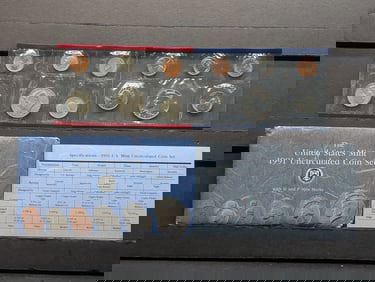 1991 P & D U.S. Mint Uncirculated Coin Set In OGP