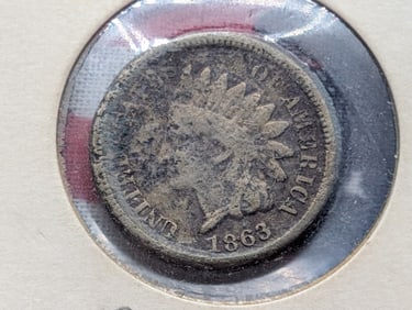 1863 Indian Head Cent