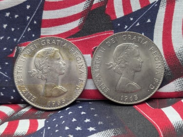 (2) 1965 Great Britain Sir Winston Churchill Crown Coins