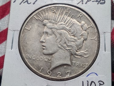 Better Date 1927 Peace Dollar XF