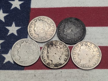 (5) Liberty V Nickels 1898, 1902, 1903, 1907, 1911,
