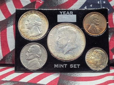 1964 Mint Set Three 90% Silver Coins