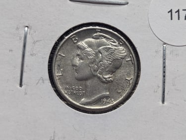 1943-P UNC Mercury Dime
