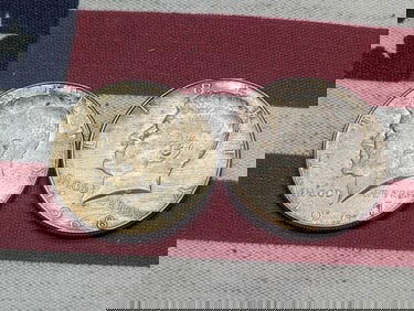 (2) Kennedy Half Dollars 1967, 1968-D