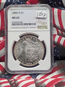 1884-O Morgan Dollar NGC MS63