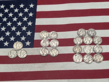 (20) Mercury Dimes (6) 1941-S, (11) 1943-P, (3) 1941-P