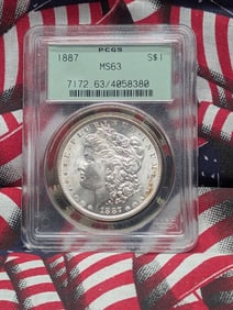 1887 Morgan Dollar PCGS MS63
