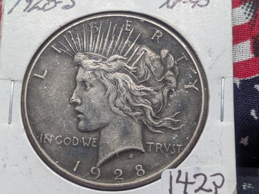 Semi-Key Date 1928-S Peace Dollar XF