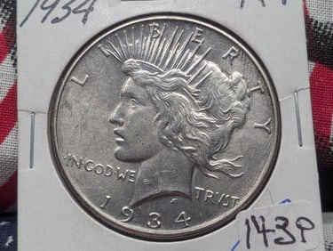 Better Date 1934 Peace Dollar AU
