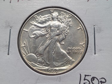 1942 Walking Liberty Half Dollar AU+