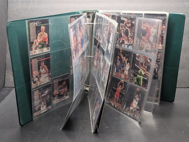Binder With Assorted Basketball Cards