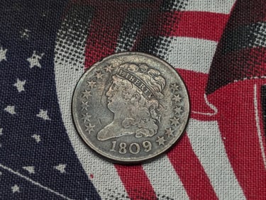 1809 Half Cent, Scratch on Reverse