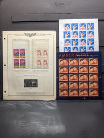 (2) Four Block Stamps & (2) Stamp Sheets, Never Hinged, Face Value $14.50