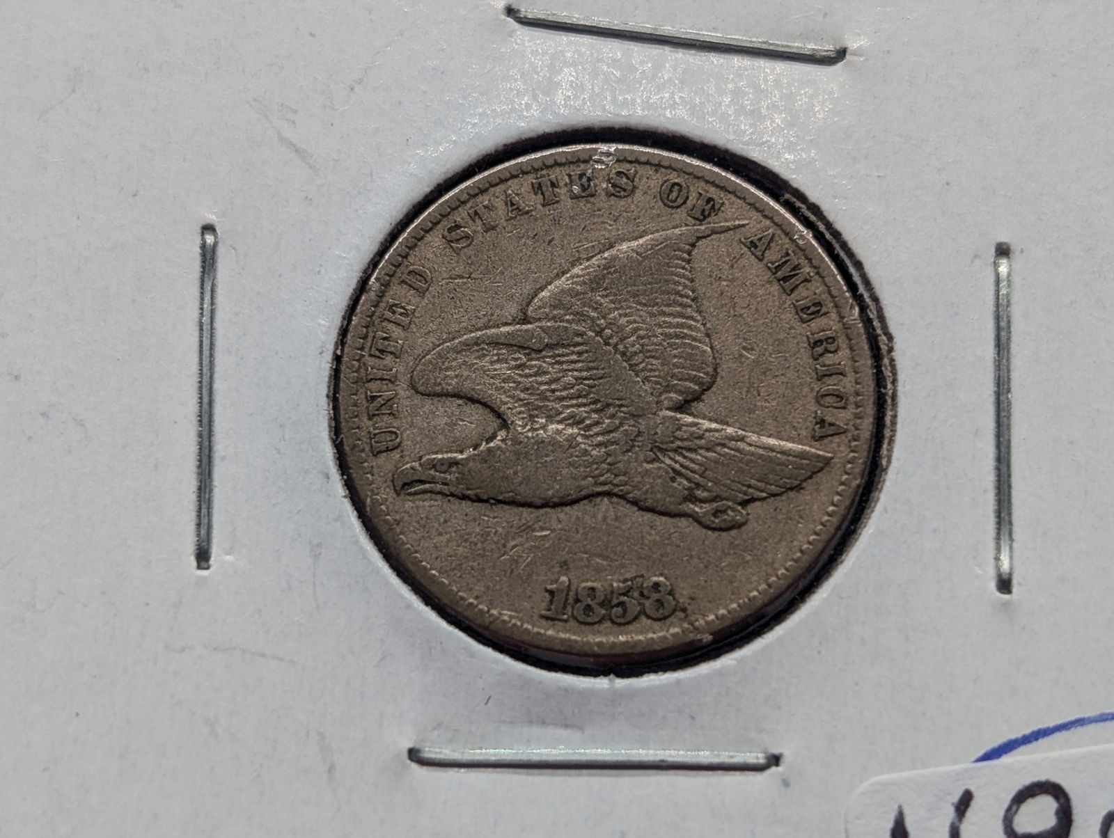 1858 Flying Eagle Cent VG+ (1 of 3)