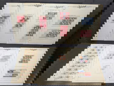 (7) Pages For U.S. Plate Blocks, Some Spots Are Missing Stamps