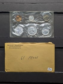 1961 U.S. Proof Set Three 90% Silver Coins