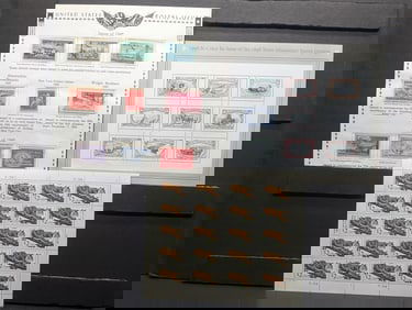 (9) Air Mail Stamps & (2) Stamp Sheets, Never Hinged