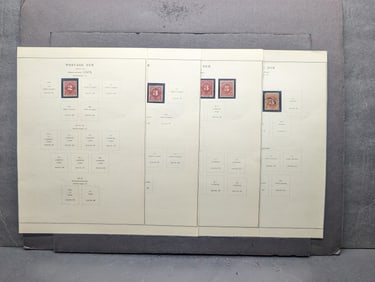 (4) Sheets With Postage Due Stamps, Some Are Missing