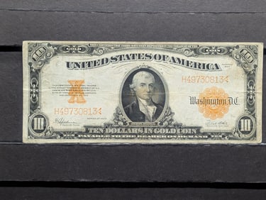 Series of 1922 Dollar Gold Certificates This note should grade out fairly High