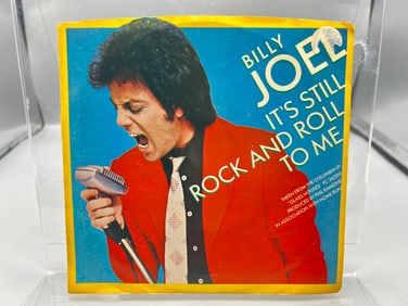 1980 Billy Joel It's Still Rock And Roll To Me/Through The Long Night 45 RPM Record W/ Picture
