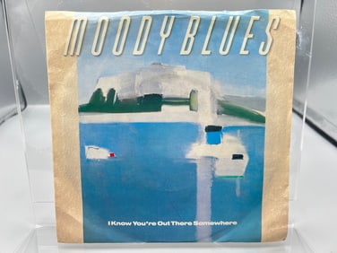 1988 The Moody Blues I Know You're Out There Somewhere/Miracle 45 RPM Record W/ Picture Sleeve - 887
