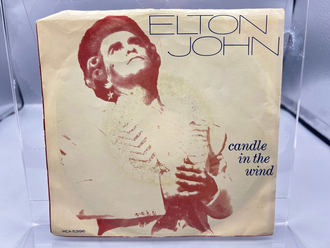 1987 Elton John Candle In The Wind/Sorry Seems To Be The Hardest Word 45 RPM Record W/ Picture (1 of 4)