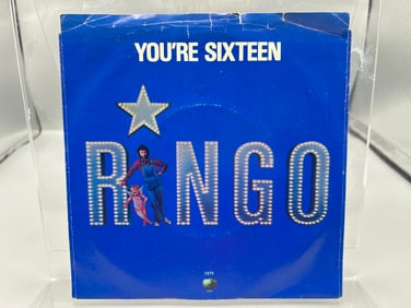 1973 Ringo Starr You're Sixteen/Devil Woman 45 RPM Record W/ Picture Sleeve - 1870