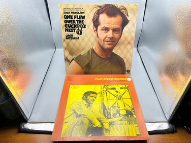1975 One Flew Over The Cuckoo's Nest & 1970 Five Easy Pieces Soundtrack Vinyl Albums - KE 30456 &