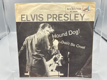 1956 Elvis Presley Don't Be Cruel/Hound Dog 45 RPM Record W/ Picture Sleeve - 47-6604