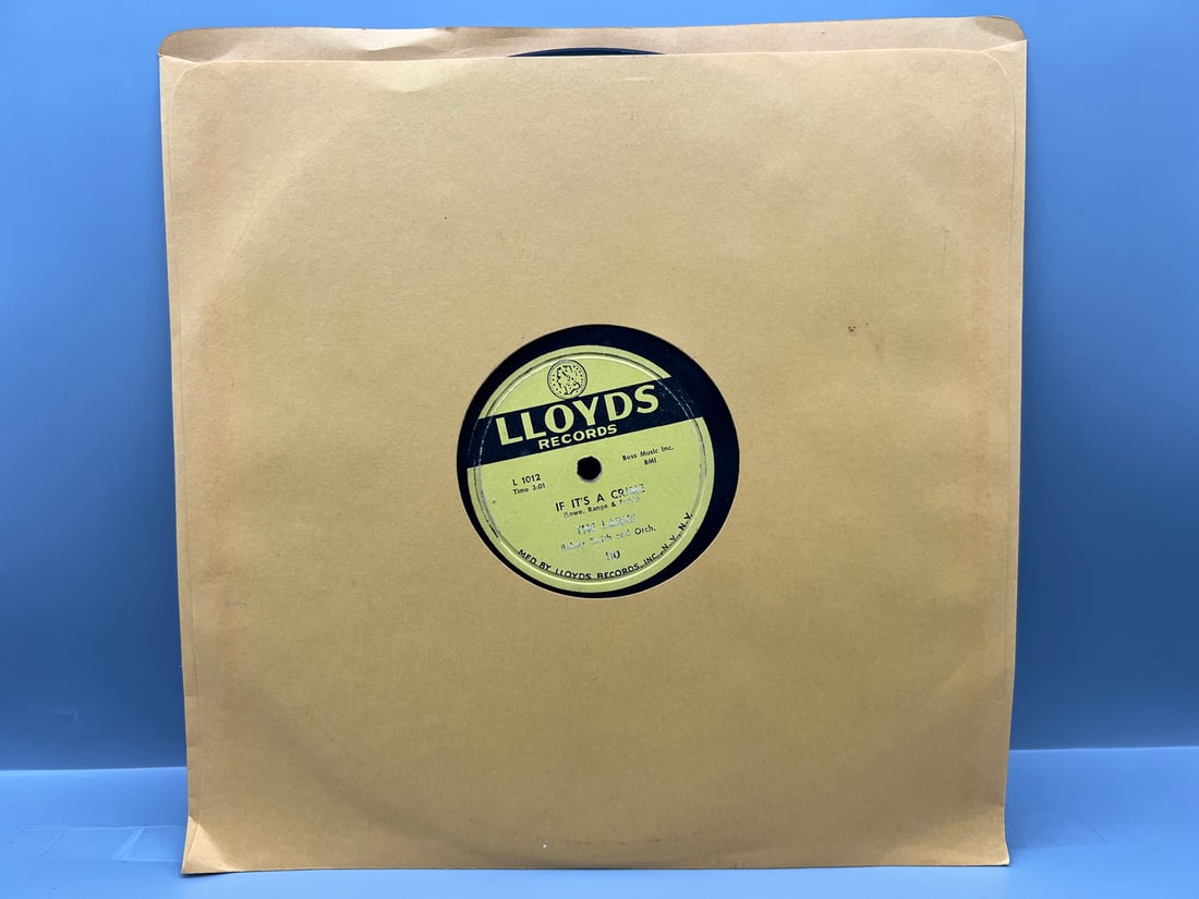 1954 The Larks Tippin In/If It's A Crime 78 RPM Record - 110: 1954 The Larks Tippin In/If It's A Crime 78 RPM Record - 110 - Records are untested by auction house for play quality. All items are sold as is.
