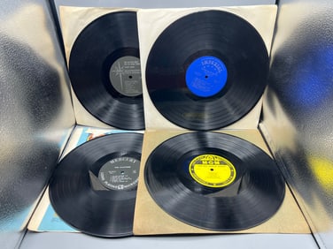 Lot of (10) Assorted Vinyl Records W/ No Covers/Outer Sleeves - Varying Conditions
