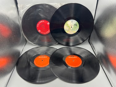 Lot of (10) Assorted Vinyl Records W/ No Covers/Outer Sleeves - Varying Conditions