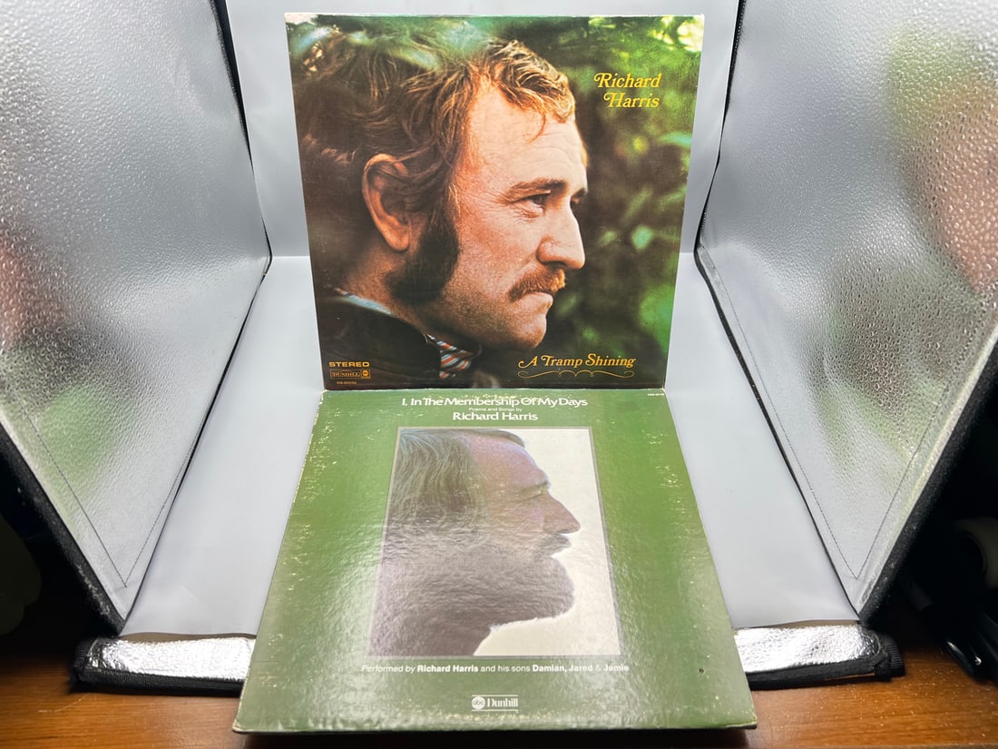 1968 Richard Harris A Tramp Shining Repress & 1974 Richard Harris I, In The Membership Of My Days: 1968 Richard Harris A Tramp Shining Repress & 1974 Richard Harris I, In The Membership Of My Days Vinyl Albums - DSD-50159 & DS-50032 - Records are untested by auction house for play quality. All item
