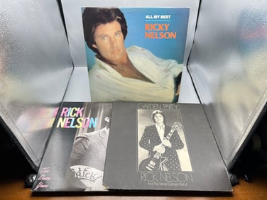 Lot of (3) Ricky Nelson Vinyl Albums - Varying Conditions
