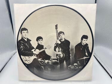 1983 The Beatles Silver Beatles Unofficial Denmark Release Picture Disc Vinyl Album - AR-30003