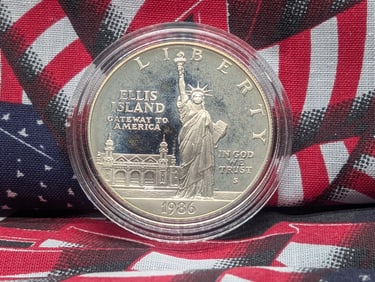 1986-S U.S. Statue Of Liberty Silver One Dollar, Proof, DCAM.