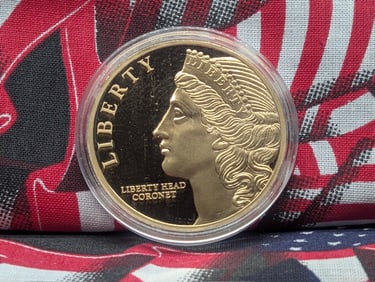 2012 Liberty Head Coronet Trial Coin, 24k Layered