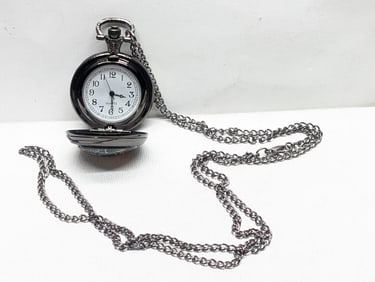Firefighter "First One In, Last One Out" Pocket Watch w/Chain- Working