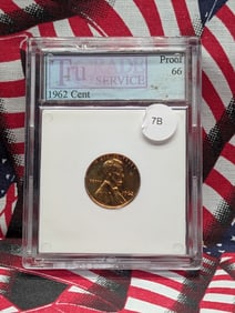 1962 Lincoln Memorial Cent, Tru Grade Service Proof 66