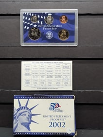 2002-S US Partial Mint Proof Set. Contains Orig. Coinage - No Quarter Set
