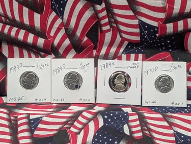 (4) Jefferson Nickels, All Mint & Proof.