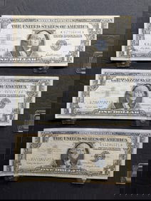 1957, 1957 A, & 1957 B $1 Silver Certificate U.S. Notes