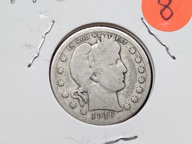 1916-D Barber Quarter