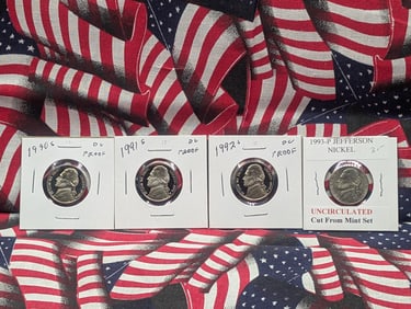 (4) Jefferson Nickels, All Mint & Proof.